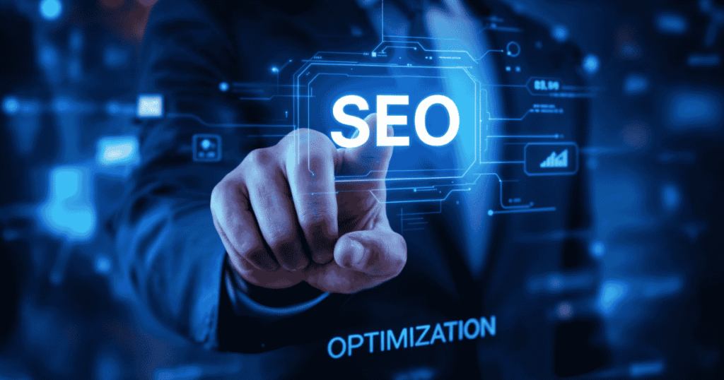 SEO timeline showing expected ranking growth over 12 months.