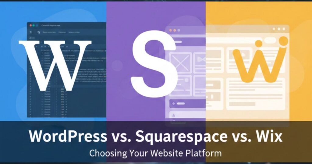 WordPress vs. Squarespace vs. Wix comparison chart